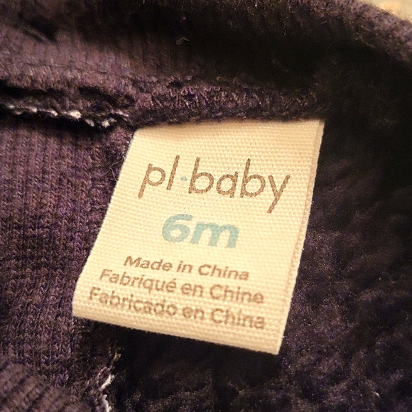 "Little Monster" black fleece embrodiered pullover sweater - Picture 3 of 4